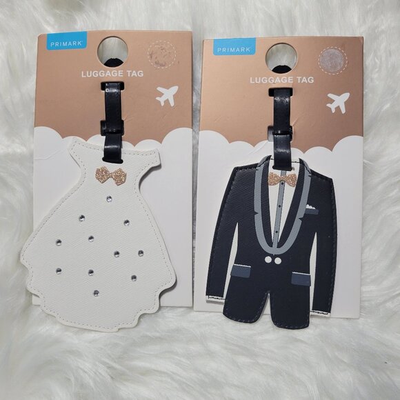 Bride & Groom Luggage Tag Set